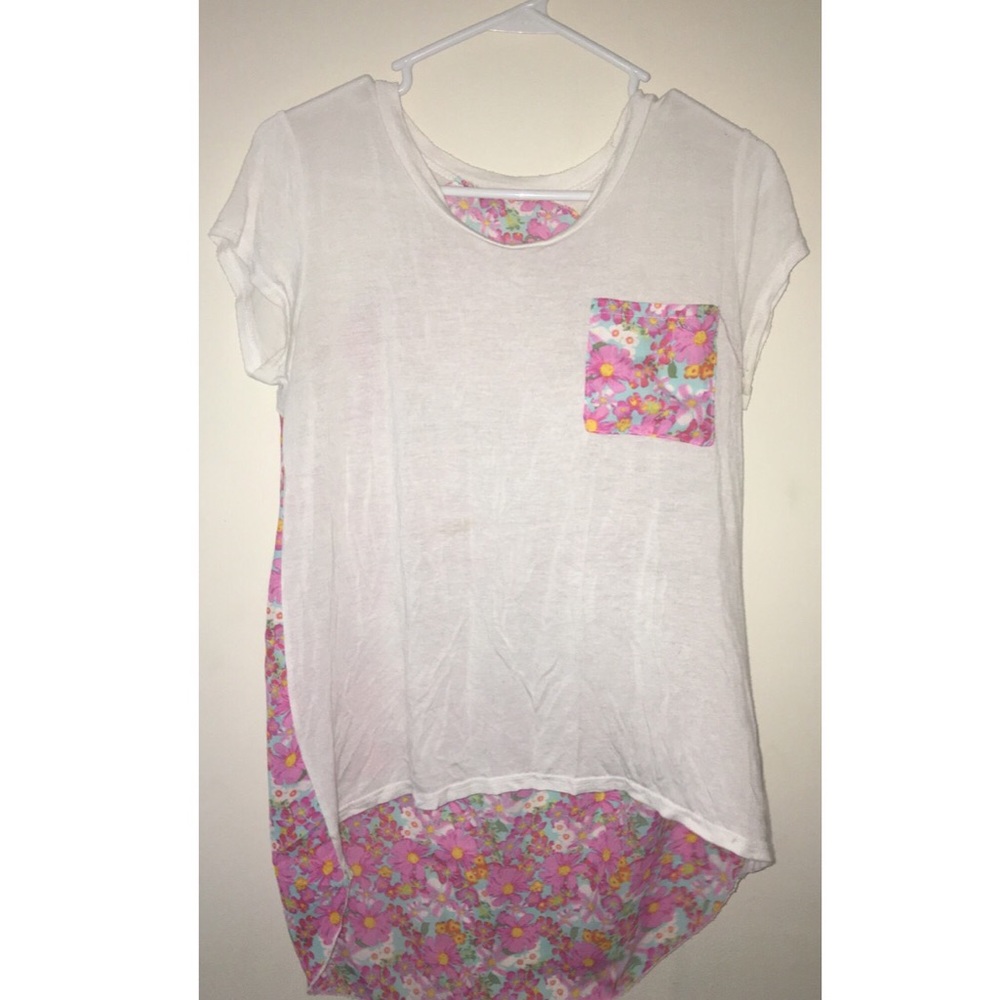White Floral Tee